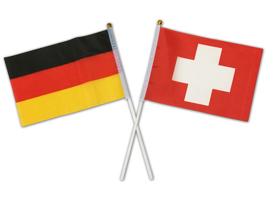 東京2020大会ドイツ、スイスのボート代表チーム受入れ応援国旗